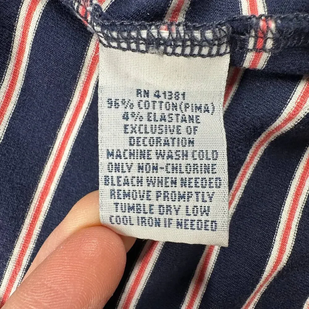 Polo Golf Ralph Lauren Shirt Mens XL Blue Red Striped Polo Stretch Lisle Pony